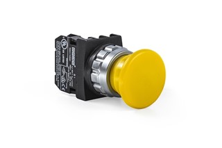 H Serisi Plastik 1NO Yaylı 40 mm Mantar Sarı 30 mm Buton